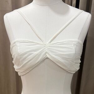 PrettyLittleThing White Crop Top